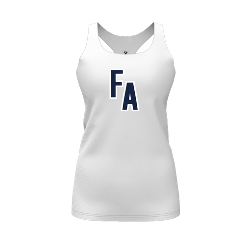 [FT0TRBWH-FYS-LOGO2] Decker Racerback Tank Top (Female Youth S, White, Logo 2)