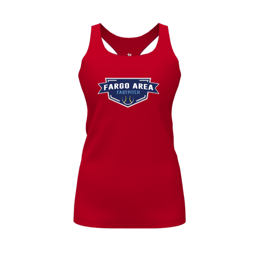 [FT0TRBRD-FYS-LOGO1] Decker Racerback Tank Top (Female Youth S, Red, Logo 1)