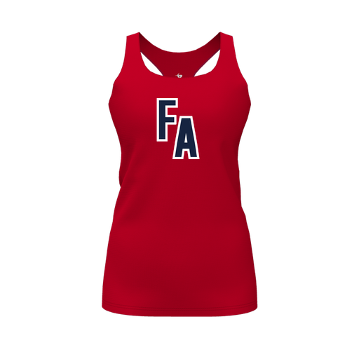 [FT0TRBRD-FYS-LOGO2] Decker Racerback Tank Top (Female Youth S, Red, Logo 2)