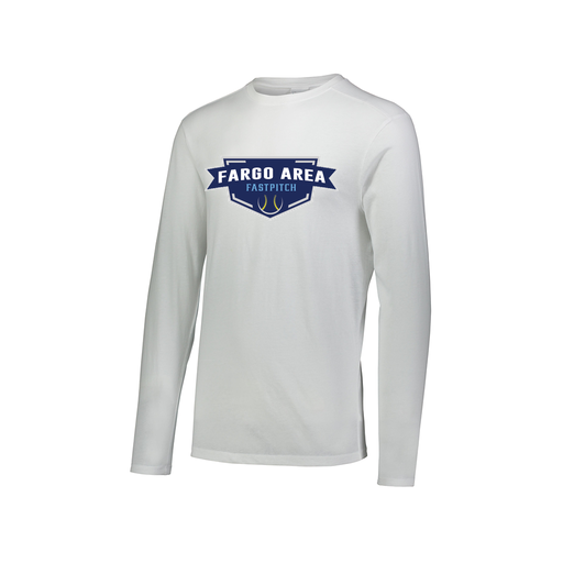 [FTLCUBWH-AXS-LOGO1] Decker Men's Tri-Blend T-Shirt - Long Sleeve (Adult XS, White, Logo 1)
