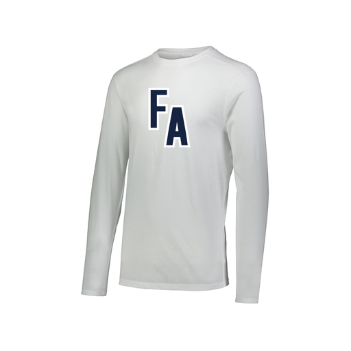 [FTLCUBWH-AXS-LOGO2] Decker Men's Tri-Blend T-Shirt - Long Sleeve (Adult XS, White, Logo 2)