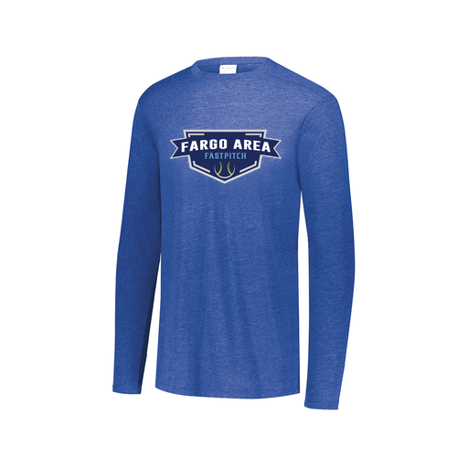 [FTLCUBRY-AXS-LOGO1] Decker Men's Tri-Blend T-Shirt - Long Sleeve (Adult XS, Royal, Logo 1)