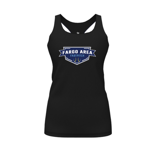 [FT0TRBBK-FYS-LOGO1] Decker Racerback Tank Top (Female Youth S, Black, Logo 1)