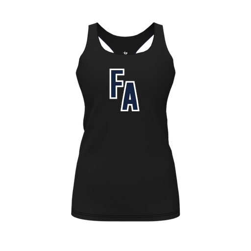[FT0TRBBK-FYS-LOGO2] Decker Racerback Tank Top (Female Youth S, Black, Logo 2)