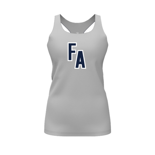 [FT0TRBGY-FYS-LOGO2] Decker Racerback Tank Top (Female Youth S, Gray, Logo 2)