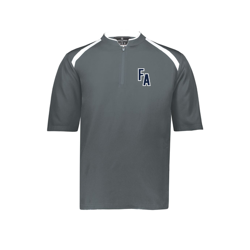 [229581-AS-GRY-LOGO2] Men's Dugout Short Sleeve Pullover (Adult S, Gray, Logo 2)