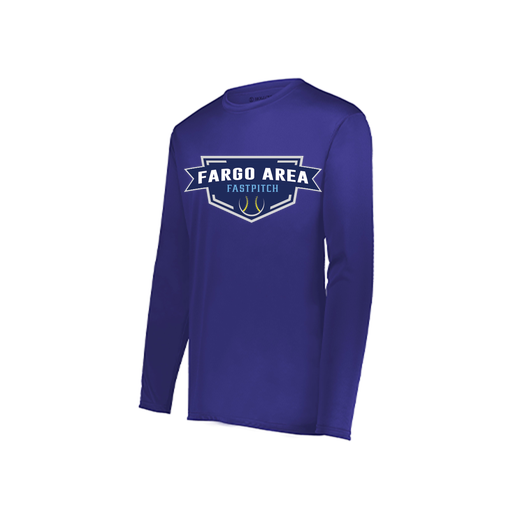 [222822.747.XS-LOGO1] Men's LS Smooth Sport Shirt (Adult XS, Purple, Logo 1)