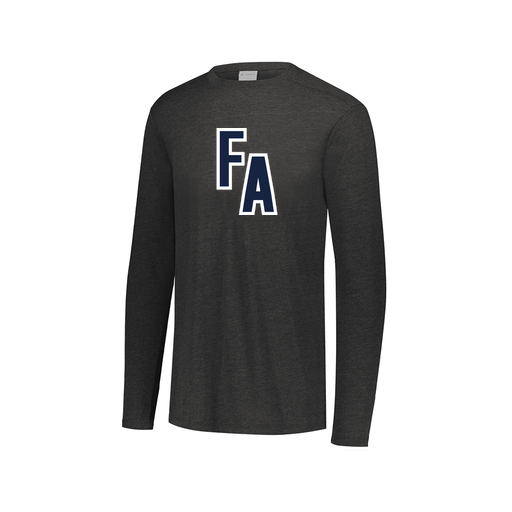 [FTLCUBBK-AXS-LOGO2] Decker Men's Tri-Blend T-Shirt - Long Sleeve (Adult XS, Black, Logo 2)