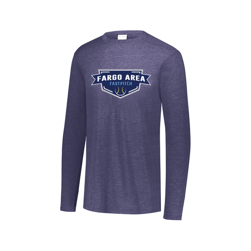 [FTLCUBNV-AXS-LOGO1] Decker Men's Tri-Blend T-Shirt - Long Sleeve (Adult XS, Navy, Logo 1)
